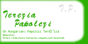 terezia papolczi business card